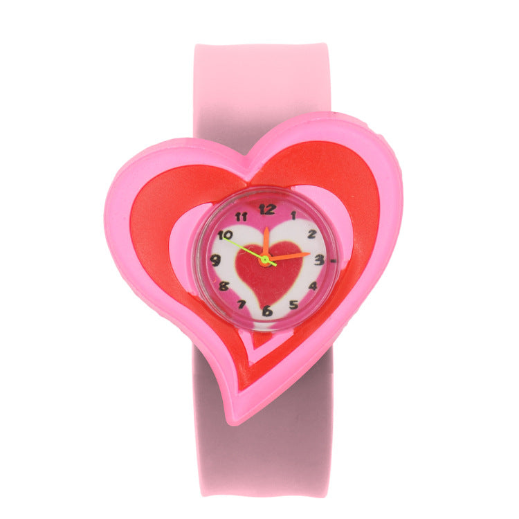 Children's Watch Cartoon Pat Watch Kindergarten Elementary School Silicone Toy Pat Circle Anime Peppa Pig Electronic Watch