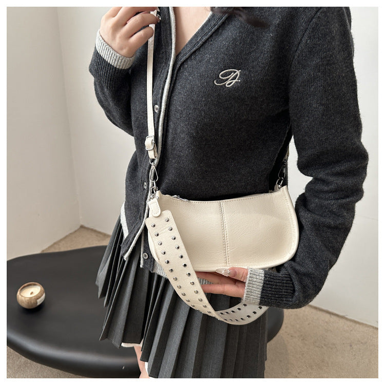 Crossbody Pouch2025Spring New Underarm Bag Niche Handbag Versatile Commuter Single Shoulder Underarm Rivet Women's Bag