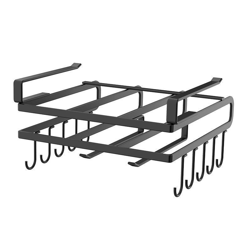 Wall-Mounted Cutting Board Rack Under Cabinet Hanging Pot Lid Rack Kitchen Multi-Functional Storage Rack No-Drill Cutting Board Organizer