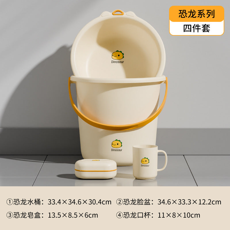 Thickened Water Bucket Household Plastic Bucket Small Bucket with Basin Bucket Student Dormitory Laundry Bucket Bath Large Handheld Bucket