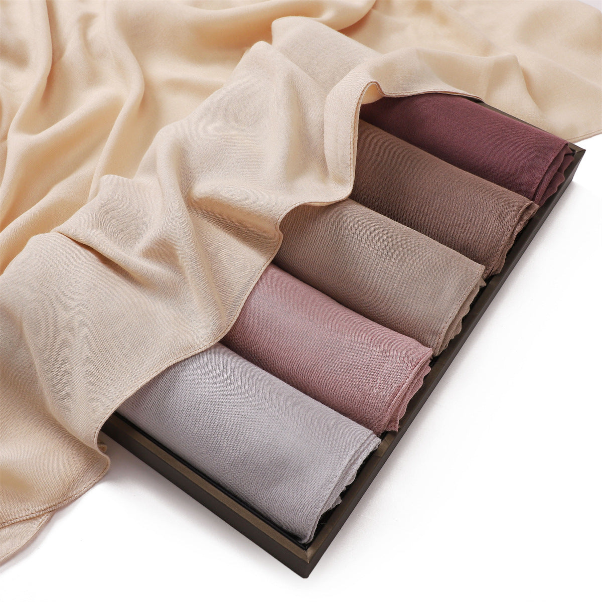 Lightweight Rayon Cotton Linen Solid Color Long Scarf Air-conditioned Room Travel Shawl Monochrome Rayon Scarf Headscarf Shawl for Women