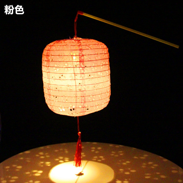 Children's Dance Lantern Festival Stall Handheld Glowing Winter Melon Hollow Paper Lantern Hanfu Photography Prop Ancient Style Lantern