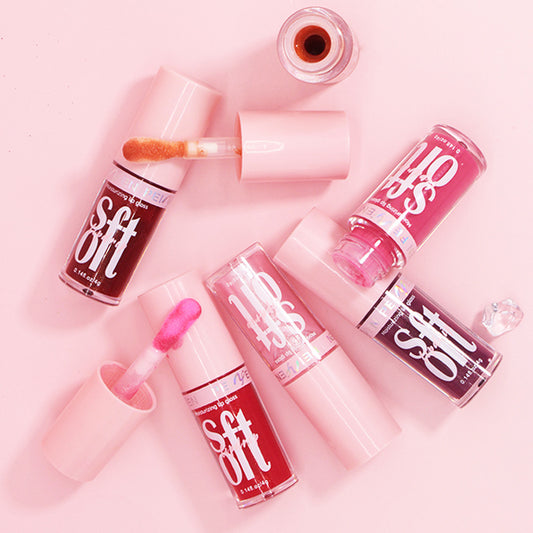 PNF Cross-border Moisturizing Lip Gloss Lip Oil Pearlescent Fine Flash European and American Water Light Lip Plumping Cream Lip Gloss Lip lacquer