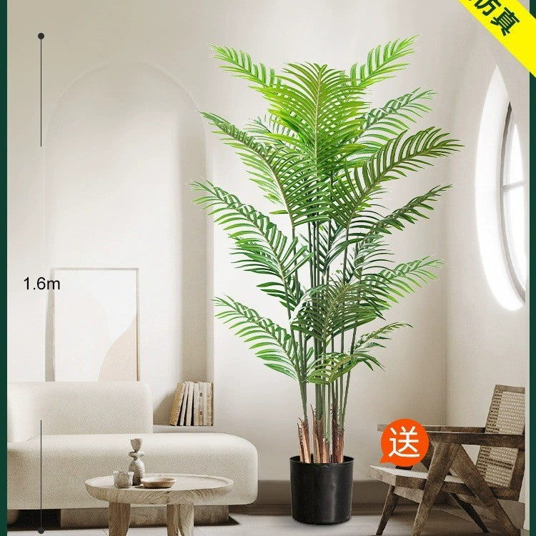 Artificial Green Plant High-End Light Luxury Anthurium Floor Potted Fake Flower Tree Indoor Living Room Bionic Plant Decorative Ornament