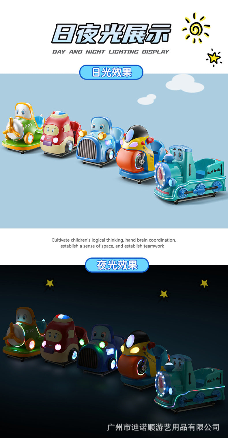 New Model Children's Coin-Operated QR Code Electric Airplane Motorcycle Police Car Rocking Car Commercial Fiberglass Swing Machine Game Machine