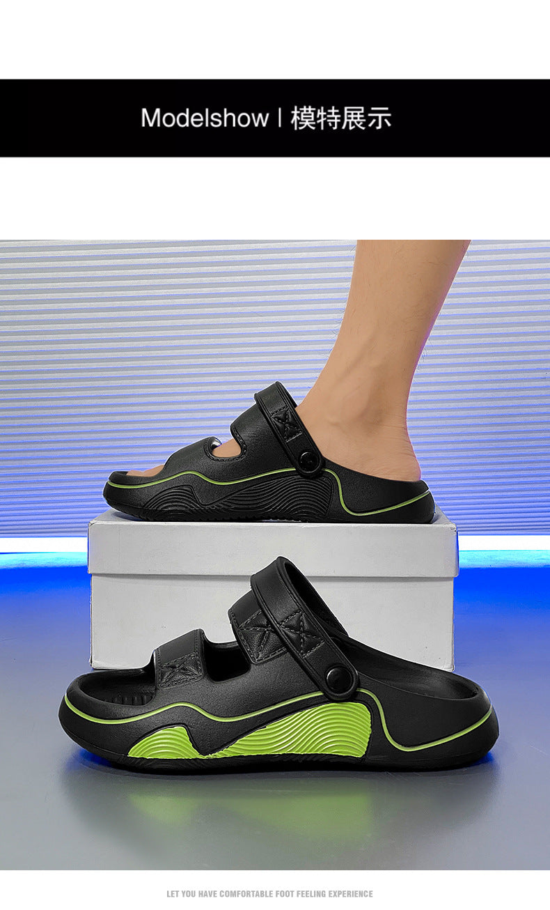 Fishing Slippers Summer New Style Outdoor Non-Slip Large Size Sports Sandals Men's Dual-Use Driving Massage Beach Sandals
