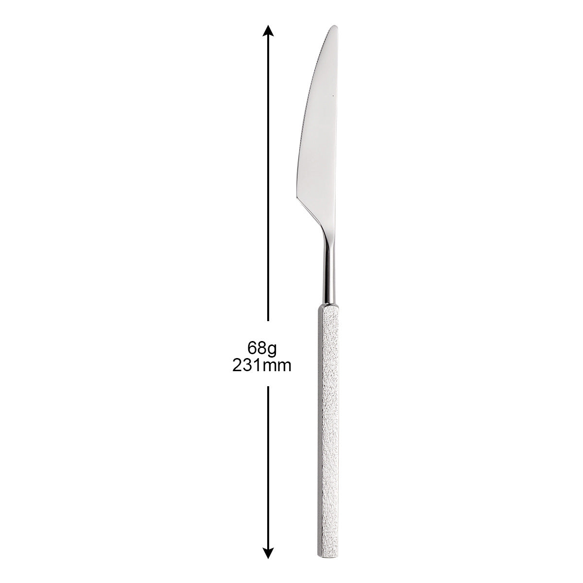 New304Stainless Steel Western Tableware Fantawild Hammered Pattern Knife Fork Spoon Set Integrated Thickened Fork Household Spoon