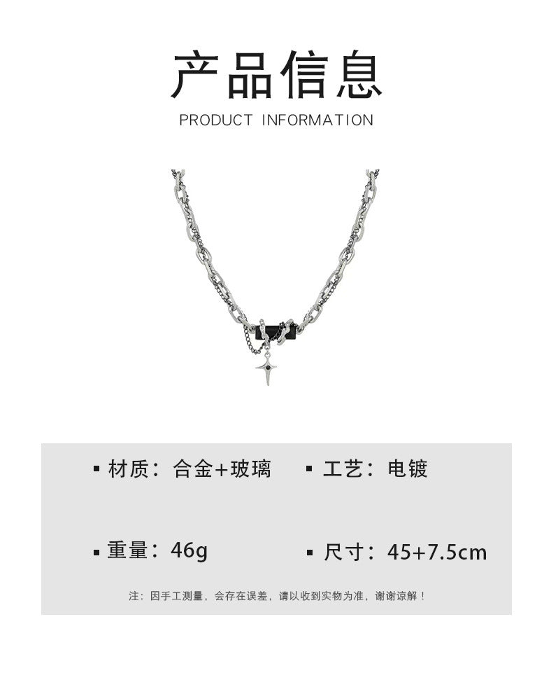 Light Luxury Niche Design Y2K Necklace Bracelet Set Elegant Versatile Sweet Cool Spicy Girl Choker High-end Collarbone Chain