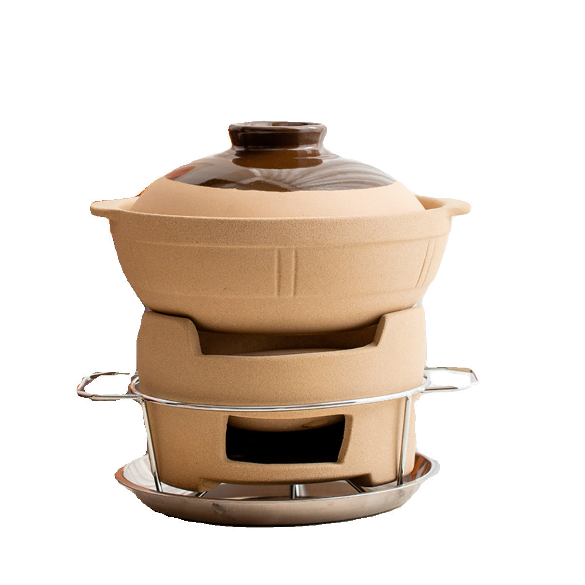 Traditional Edge-Burning Stove Charcoal Stove Clay Pot Commercial Cantonese Style Charcoal Stove Hot Pot Outdoor Surrounding Stove Tea Brewing Barbecue Hong Kong Style Clay Stove