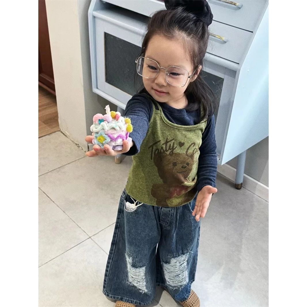 【Sweet Little Chef】Fashionable Fruit·2025Autumn~Unique and Stylish Fashionable Girls' Clothing Top Two-Piece Set Trendy Outfit