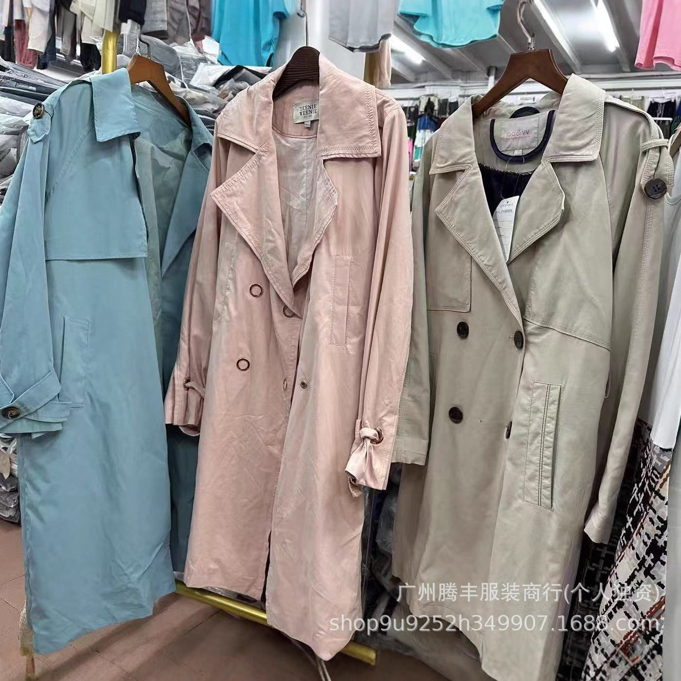 Women's Korean Style Trench Coat2024New Spring and Autumn British Style Mid-Length Petite Trendy Khaki Coat