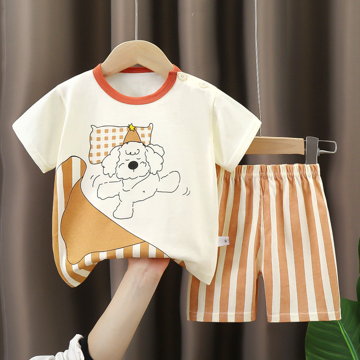 Children's Summer Short Sleeve Set a Cotton-like Boys' and Girls' Clothing t T-shirt Baby Summer Clothing2025Children's Clothing