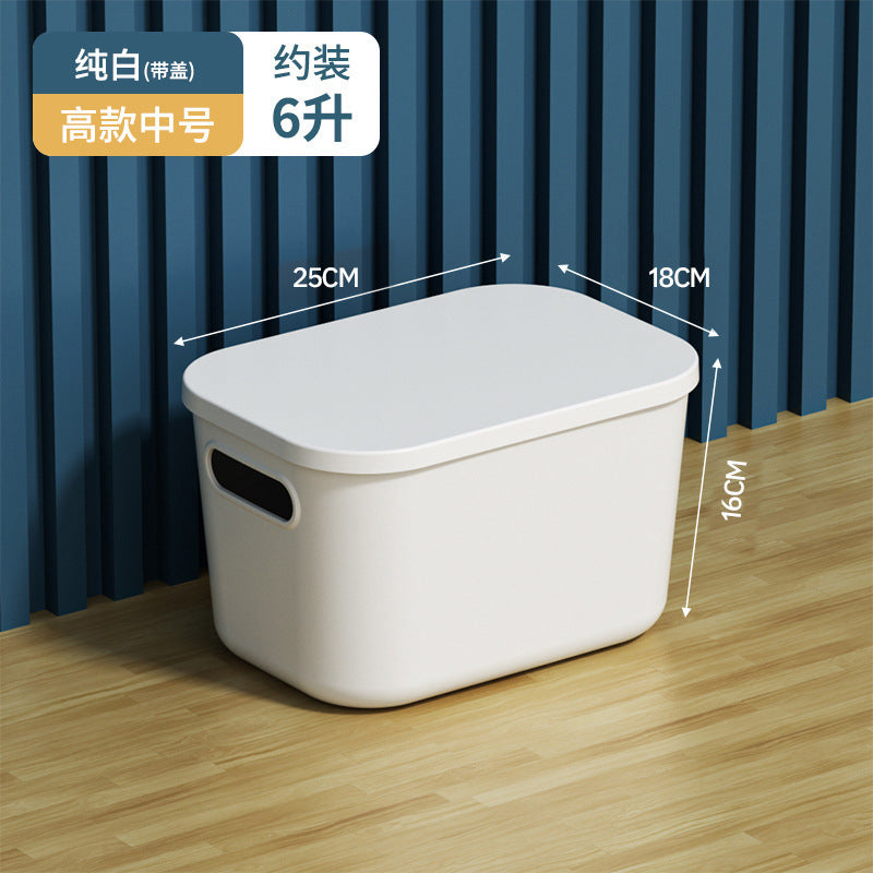 Storage Box Desktop with Lid Plastic Miscellaneous Snacks Cosmetics Box Rectangular Storage Basket Storage Box Organizing Box