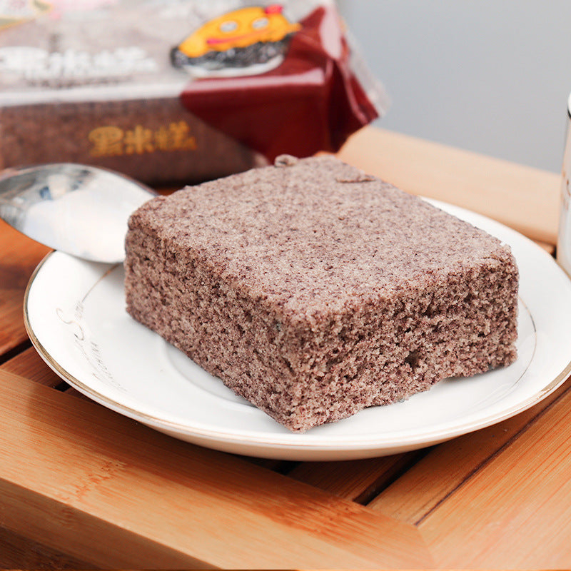 Source Factory Free Shipping for One Piece】Black Rice Cake Steamed Rice Cake Whole Grain Bread Pastry Nutritious Breakfast Individually Packaged