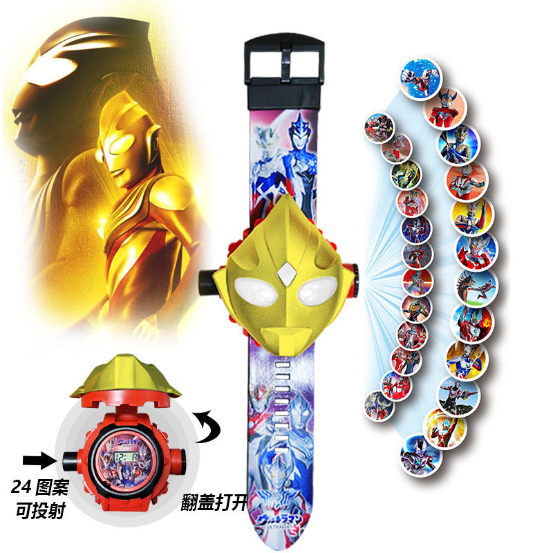 Ultraman Projection Watch Tiga Children's Edition Electronic Zero Tiga Glowing Boys Kindergarten Children's Day Toy