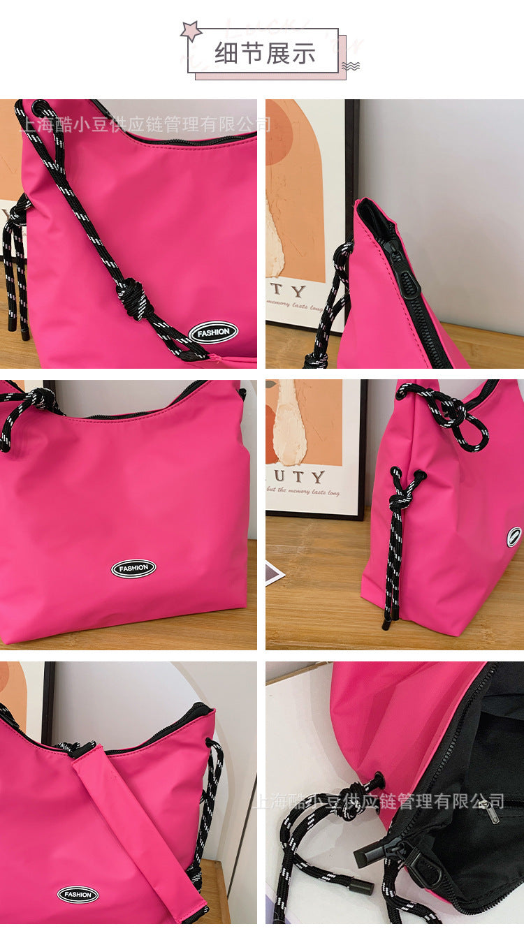 Fashion Simple Crossbody Bag for Women, Large Capacity Lazy Style Single Shoulder Tote Bag, Korean Version Versatile Commuting