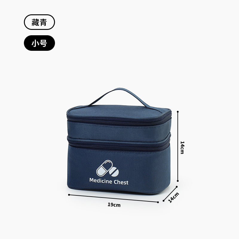 Outdoor First Aid Kit Large Capacity Household Medicine Box Double Layer Classification Storage Medicine Organizer Travel Portable Medicine Bag