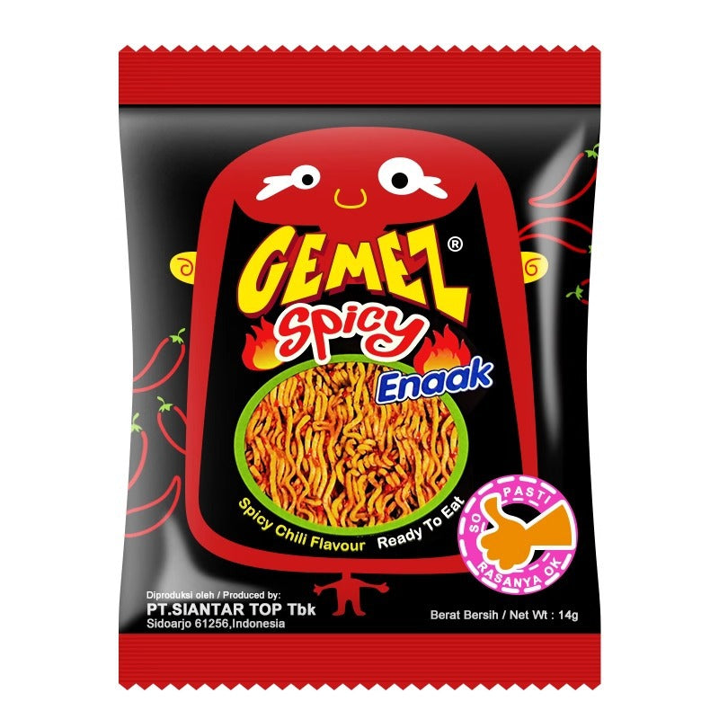 Indonesia Imports Gemez Chicken Crispy Noodles14g Puff Snacks Dormitory Office Snacks Noodles