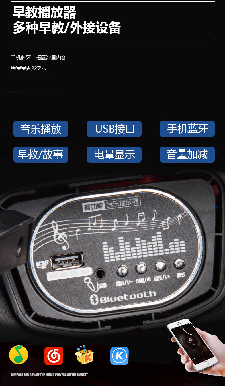 Suitable for Lamborghini Electric Car Toy Car, Ride-On Car for Kids, Universal Swing Remote Control Car for Children