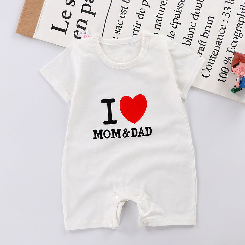 Spring and Summer New Baby Short Sleeve Romper Summer Spring Autumn Thin Newborn Romper a Newborn Short Sleeve Romper A Class
