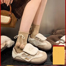 Soft Leather Version~Lancui Thick-Soled Chunky Heel Loafers for Women, Retro Style, Height-Increasing Slip-On Simple Leather Shoes for Petite Women