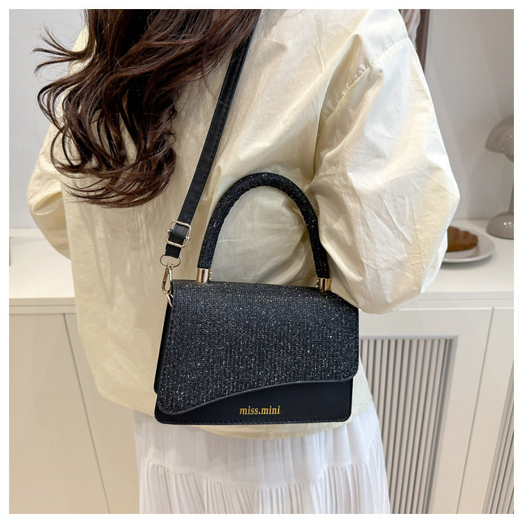 Women's New Bag2025Spring Fashion Light Luxury High-End Diamond-Studded Bag Simple Crossbody Bag for Women Large Capacity Hot Sale