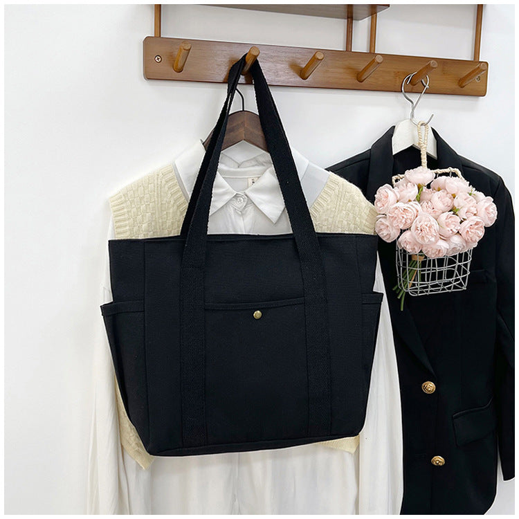 Large Capacity Tote Canvas Bag for Work and Going out Good-looking Commuter's All-Matching Art Student Book One Shoulder Bag Bag