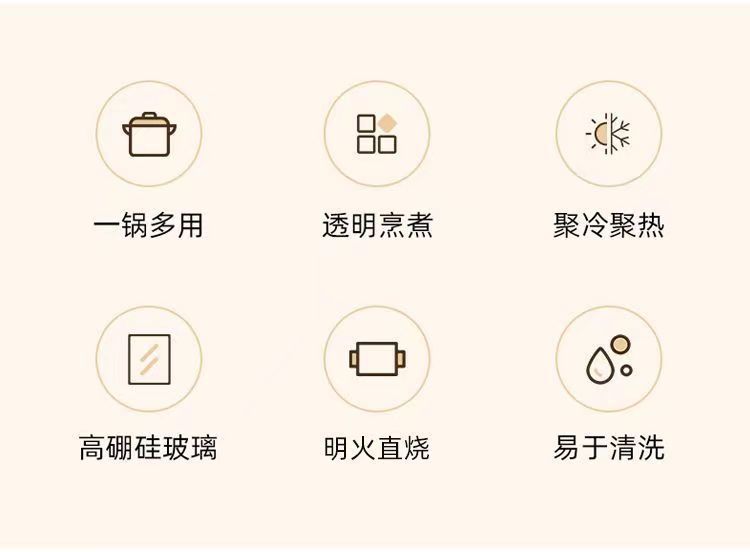 Creative Bear Double Ear Soup Pot Striped Pot Glass Transparent Health Pot Electric Ceramic Stove Heatable Instant Noodle Bowl Milk Pot