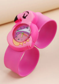 Children's Cute Fashion Snap Watch for Boys and Girls Quartz Watch Childlike Chronograph Large Dial