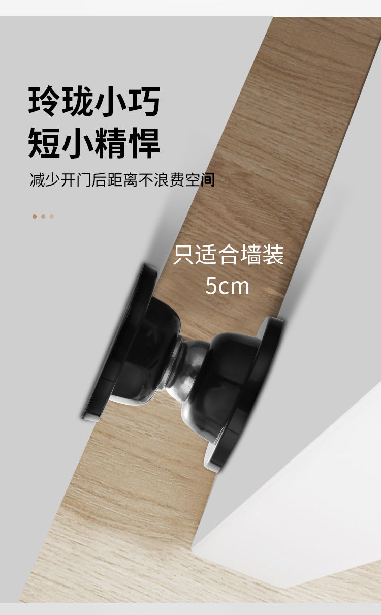 Short No-Drill Door Stopper Home Strong Magnetic Office Door Bumper Floor Magnetic Silicone Anti-Collision Door Back Stopper