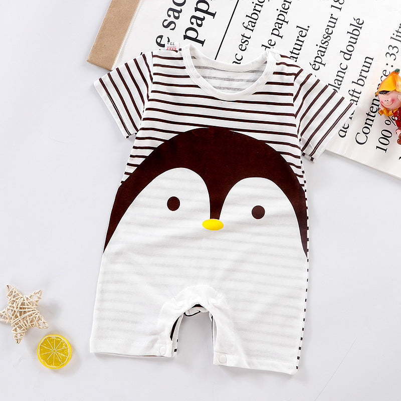 Spring and Summer New Baby Short Sleeve Romper Summer Spring Autumn Thin Newborn Romper a Newborn Short Sleeve Romper A Class