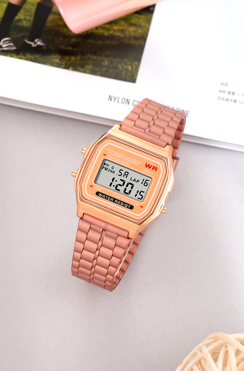 Foreign Trade LED Junior and high school students timing outdoor electronic watch men and women sports luminous alarm electronic watch wholesale