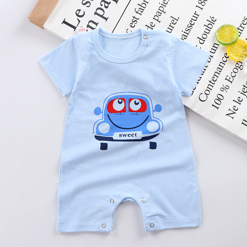 Spring and Summer New Baby Short Sleeve Romper Summer Spring Autumn Thin Newborn Romper a Newborn Short Sleeve Romper A Class