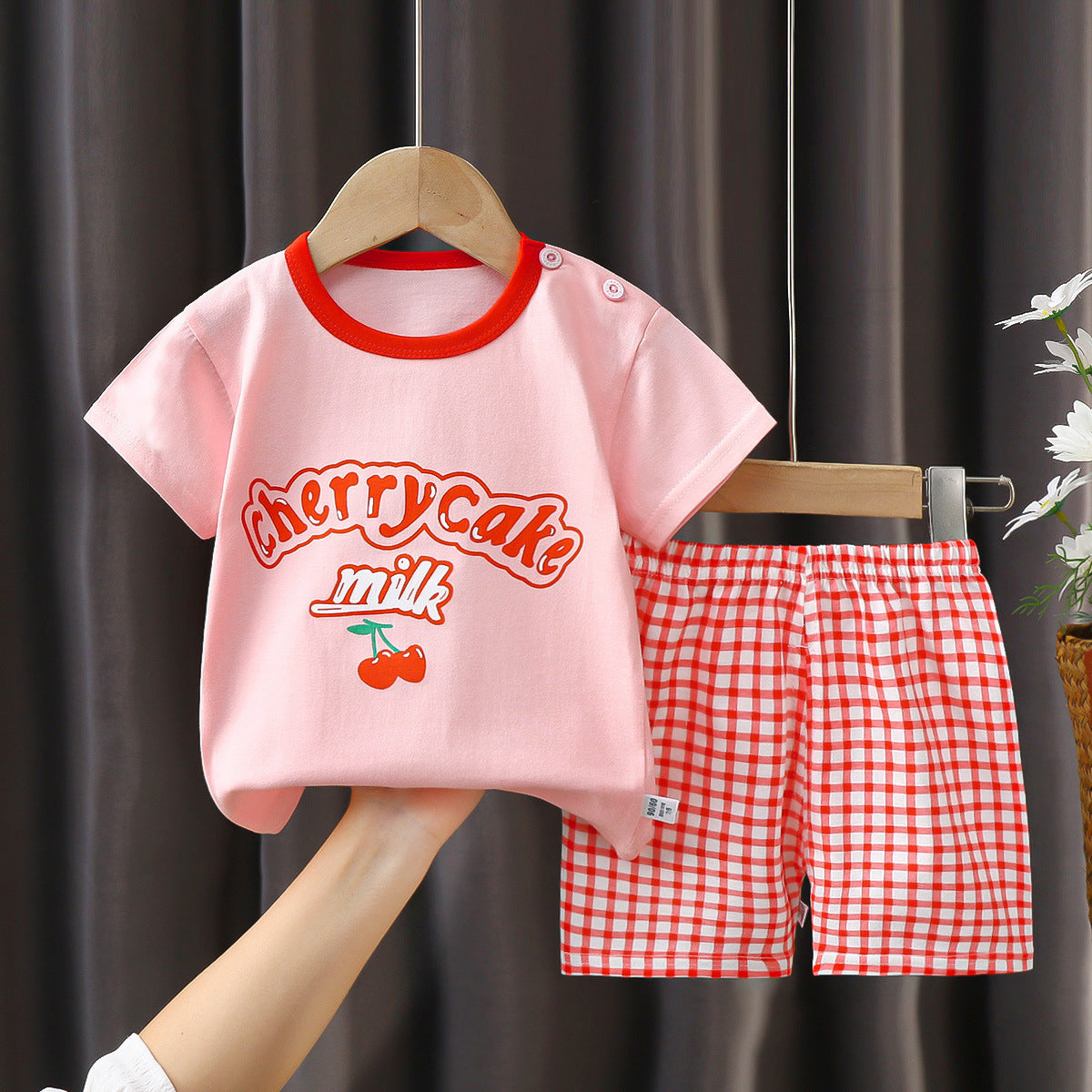 Children's Summer Short Sleeve Set a Cotton-like Boys' and Girls' Clothing t T-shirt Baby Summer Clothing2025Children's Clothing