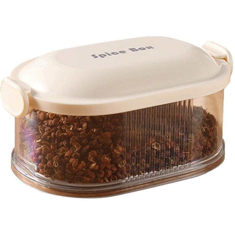 Spice Storage Box Food Grade Compartment Box Household Kitchen Sichuan Pepper Aniseed Seasoning Storage Box Seasoning Sealed Jar
