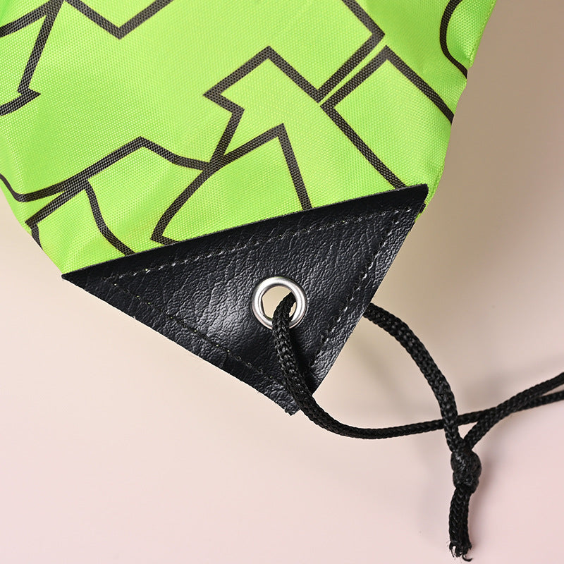 Outdoor Fitness Polyester Backpack Bag Advertising Training Class Drawstring Polyester Bag Double Shoulder Polyester Storage Bag Custom Wholesale