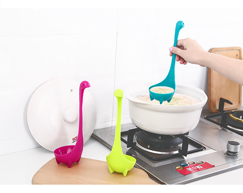 Amazon Creative Loch Ness Monster Spoon Cartoon Food Grade Plastic Spoon Kitchen Tool Manufacturer Wholesale