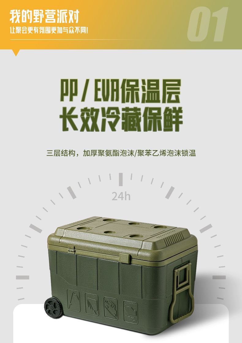 Small Refrigerator Insulated Cooler Commercial Portable Car Outdoor Picnic Food Preservation Handheld Camping Ice Bucket