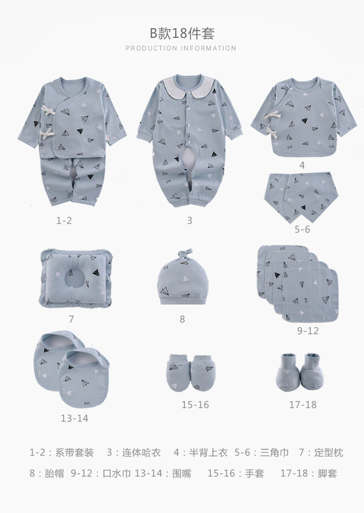 Newborn baby gift box pure cotton set03Newborn Baby Maternity Supplies Collection 100-Day Gift Set