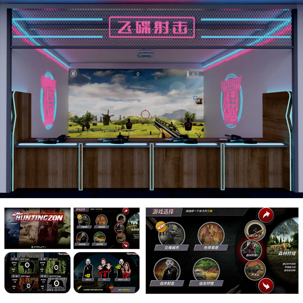 Laser Shooting Game Machine Large Motion Sensing Equipment Multiplayer Interactive Competitive Entertainment Simulation UFO Shooting Experience Center
