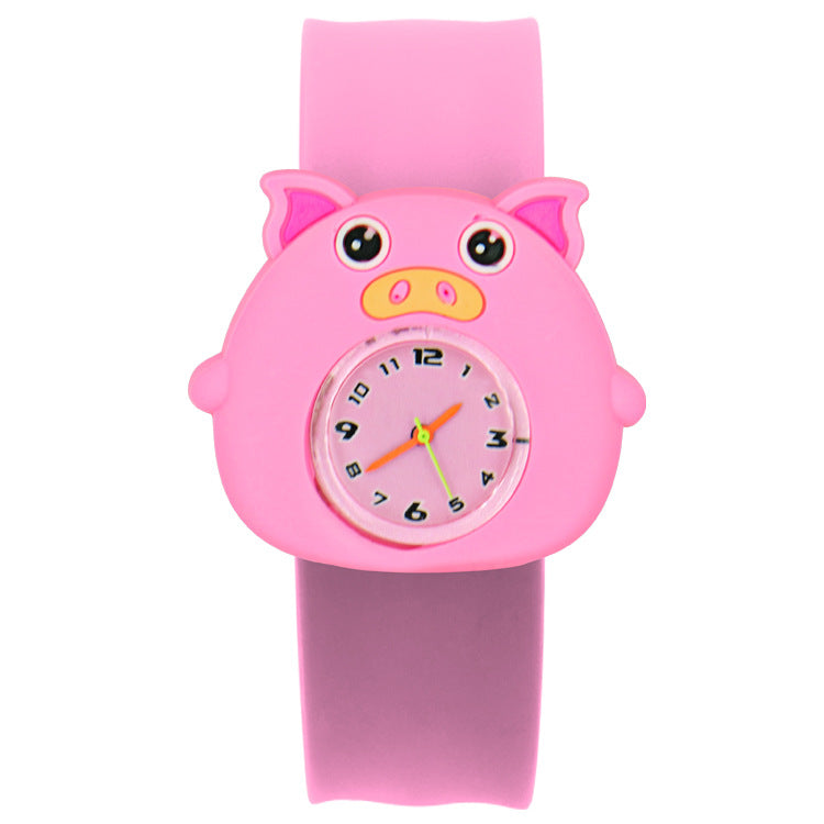 Children's Watch Cartoon Pat Watch Kindergarten Elementary School Silicone Toy Pat Circle Anime Peppa Pig Electronic Watch
