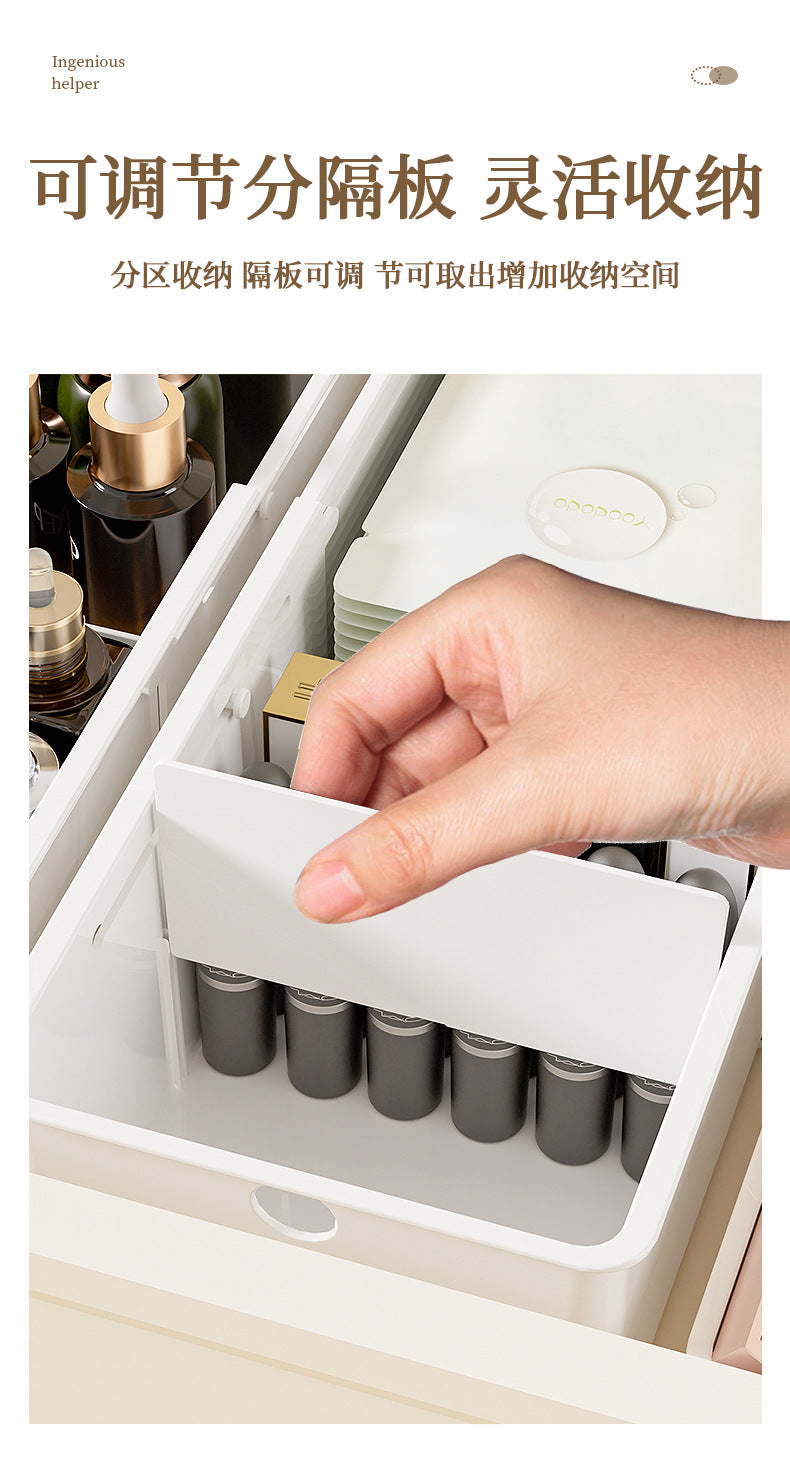 Drawer Storage Box Expandable Cabinet Divider Box Kitchen Tableware Desktop Cosmetics Miscellaneous Organizer Box