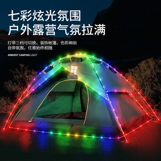 Multifunctional Retro Lantern String Light Camping Light Handheld Light Outdoor Lighting Stepless Dimming Rechargeable Tent Light