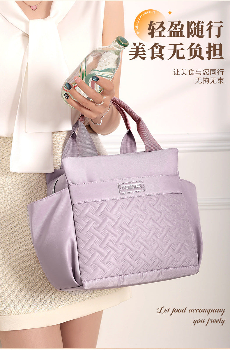 Runhui Croissant Lunch Bag Office Worker Lunch Box Handbag Student Lunch Box Bag Fresh-Keeping Ice Bag Outdoor Insulated Bag