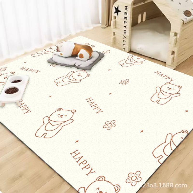 Pet wash-free floor mat waterproof and urine-proof pvc Dog Anti-Slip Mat Cooling Dog Fence Dog Cat Leather Floor Mat