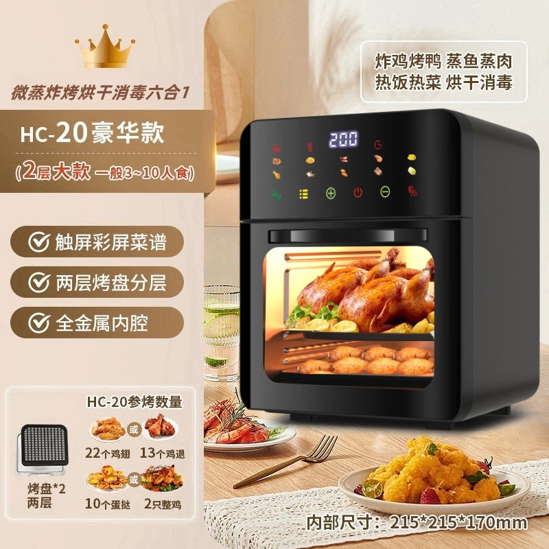 Cross-Border New Smart Visual Air Fryer Household Large Capacity Multi-Functional Air Oven Baking Professional Fryer Oven