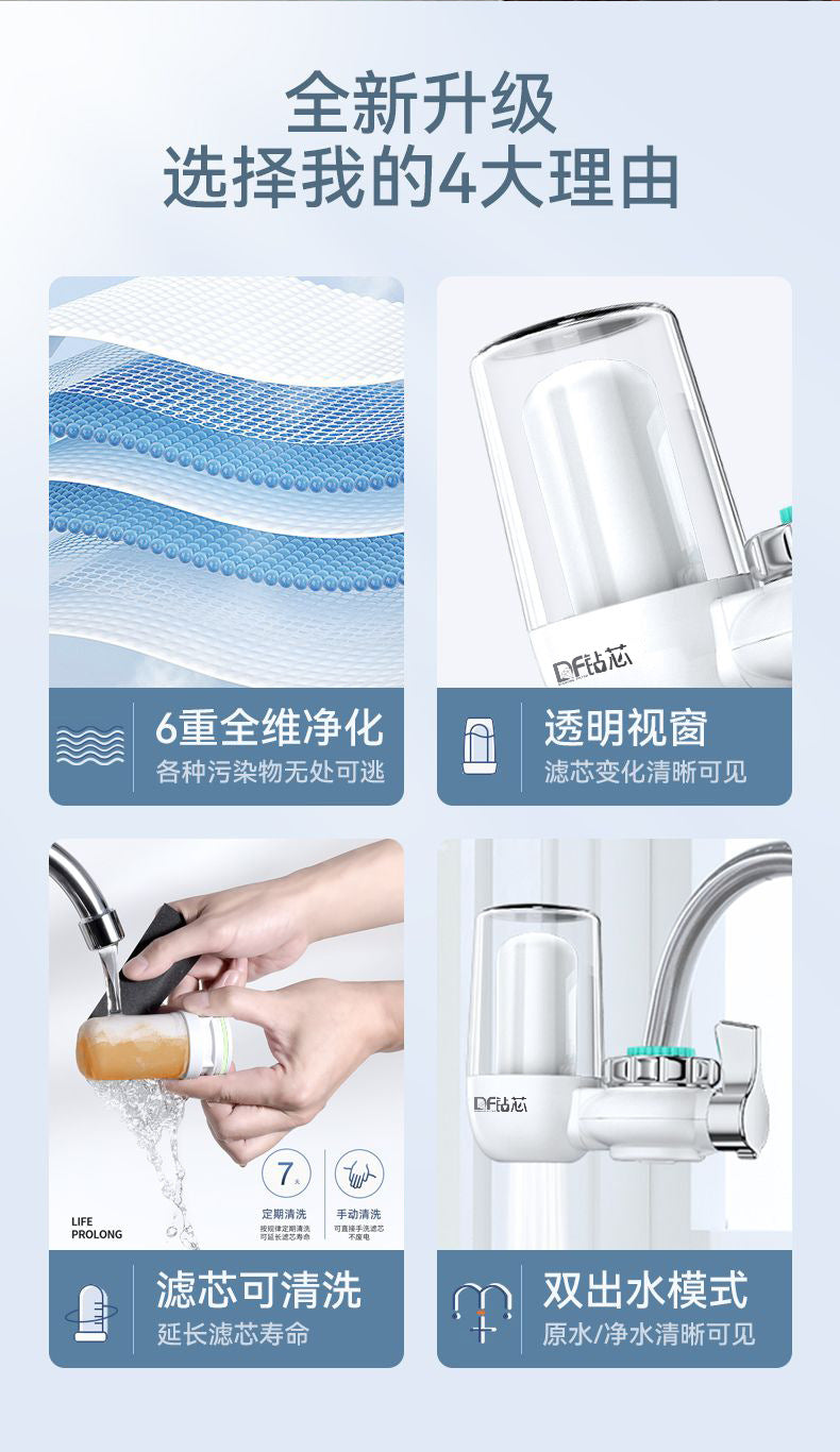 Faucet Water Purifier Water Filter Kitchen Tap Water Filter Direct Drinking Single Outlet Ceramic Filter Cartridge Wholesale