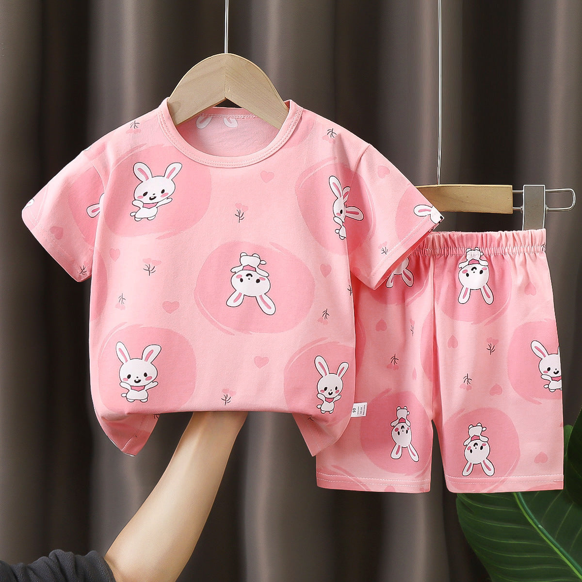 Children's Summer Short Sleeve Set a Cotton-like Boys' and Girls' Clothing t T-shirt Baby Summer Clothing2025Children's Clothing