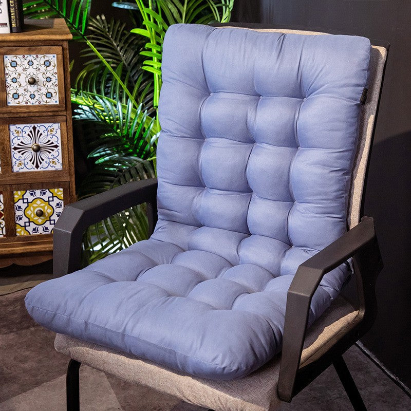Solid Color Long Chair Cushion Office Seat Cushion Integrated Thickened Autumn Winter Butt Cushion Recliner Rocking Chair