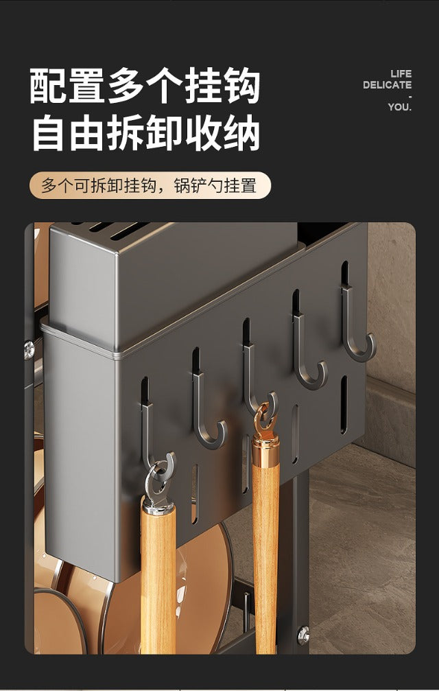 Cross-Border Kitchen Storage Rack Multi-Functional Bowl Dish Plate Knife Rack Chopstick Organizer Household Countertop Multi-Layer Draining Rack